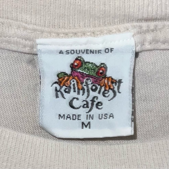 Vintage 90s Rainforest Cafe Great Cats Graphic Habitat Tee Lion Tiger Sz Medium - Picture 7 of 7
